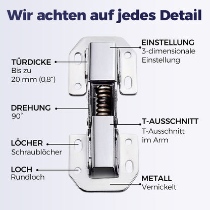 🔥4er Set Topfscharniere mit Schrauben