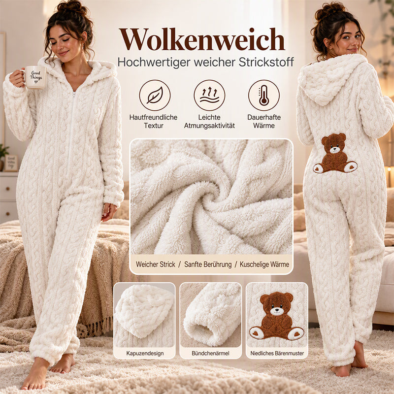 🐻 50% Rabatt | Kuschelige Wärme & süßer Komfort – Bären-Kapuzen-Overall