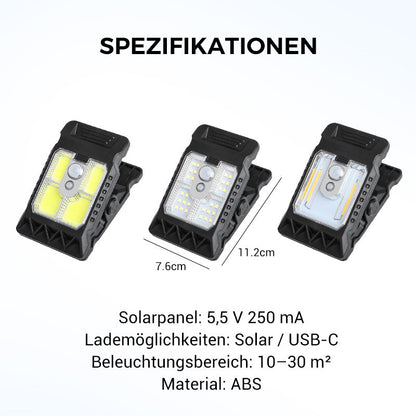 🌿 Solar-Clip-Leuchte mit Bewegungssensor 🔥Perfekt für Garten, Balkon & Terrasse! 🏡✨