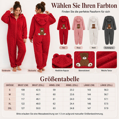 🐻 50% Rabatt | Kuschelige Wärme & süßer Komfort – Bären-Kapuzen-Overall