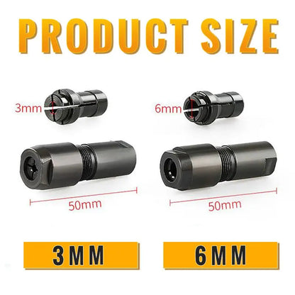 🔧 Winkelschleifer-Adapter | 3mm/6mm Spannfutter | Metallbau langlebig | Kompatibel mit 100-Typ Schleifen, Polieren & Schneiden in einem!