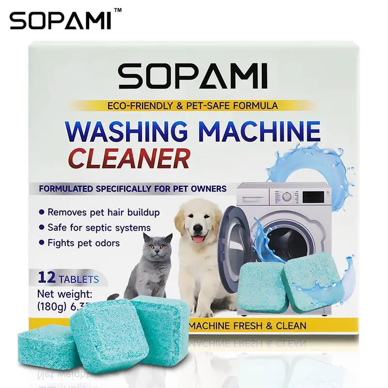 🔥Eco-Friendly Washing Machine Cleaner Fights Pet Odors & Hair Build-Up for Fresh Clean Machines