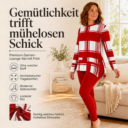 📢🎉50%Rabatt!!!🛍️✨Set aus langärmeligem T-Shirt mit Aufdruck und Leggings für Damen