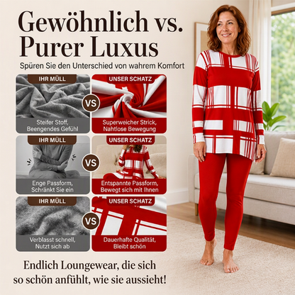 📢🎉50%Rabatt!!!🛍️✨Set aus langärmeligem T-Shirt mit Aufdruck und Leggings für Damen