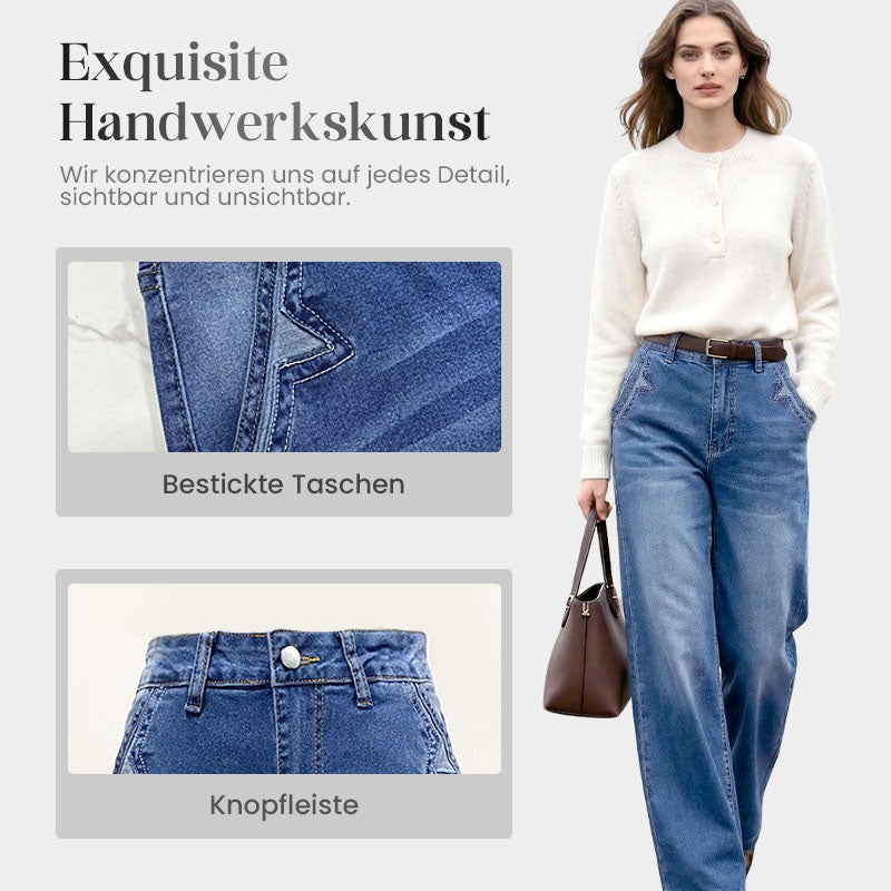 🔥🔥50% RABATT!🎁👖Damen Hochbund & Weitbein: Retro-Style, Bequeme Passform & Lässiger Look 👖✨
