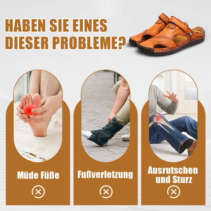 🔥Große Größe Weiches Leder Männer Atmungsaktive Outdoor-Sandalen💥💥