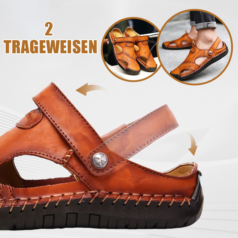 🔥Große Größe Weiches Leder Männer Atmungsaktive Outdoor-Sandalen💥💥