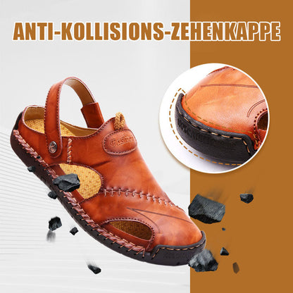 🔥Große Größe Weiches Leder Männer Atmungsaktive Outdoor-Sandalen💥💥