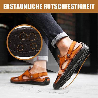 🔥Große Größe Weiches Leder Männer Atmungsaktive Outdoor-Sandalen💥💥