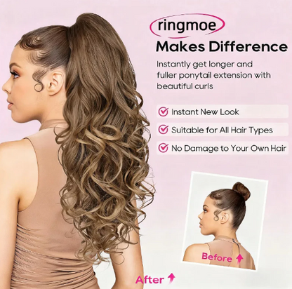 💜Clip-on-Haarverlängerung für welligen Pferdeschwanz