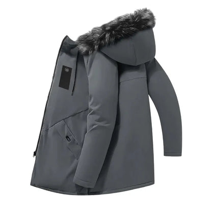 🔥Solange der Vorrat reicht 50 % Rabatt!🎉Winddichte, mittellange Parka-Jacke mit Kapuze für Herren