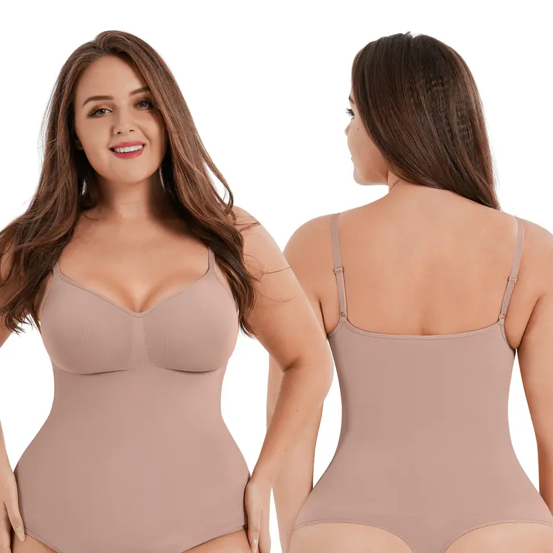 FeelinGirl #CHIL Seamless Covered Bust Jumpsuit Thong Bodysuit Fit Comfort Slimming Womenswear