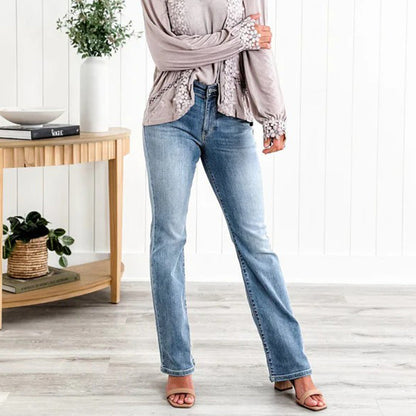 Geeignet für alle Körpertypen👖Hochelastische Jeans zur Bauchkontrolle