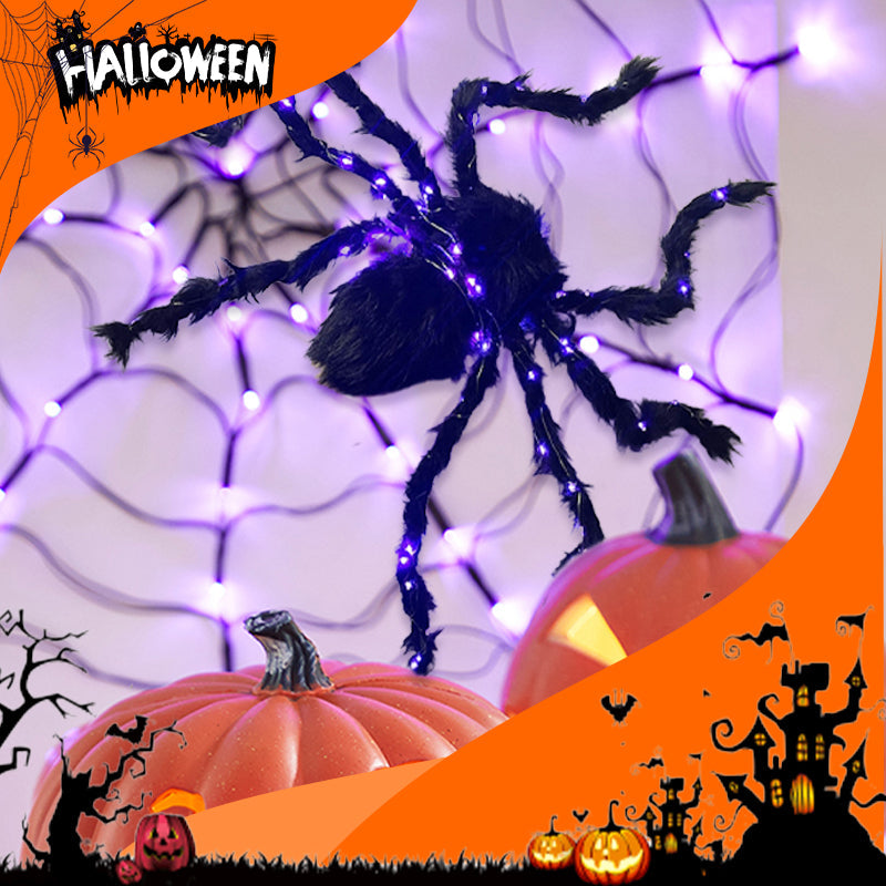 Halloween Schwarze Spinne Dekoration mit Licht