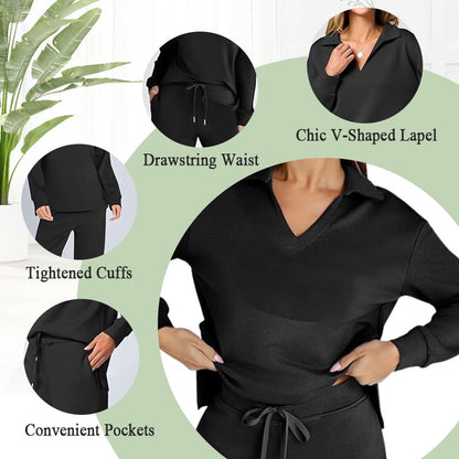 👚50% RABATT! 🧥 Damen 2-teiliges Sweatshirtset – Bequemer Stoff, Lässiger Style & Perfekt für Alltag und Freizeit 🛍️