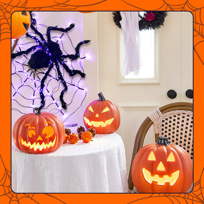 Halloween Schwarze Spinne Dekoration mit Licht