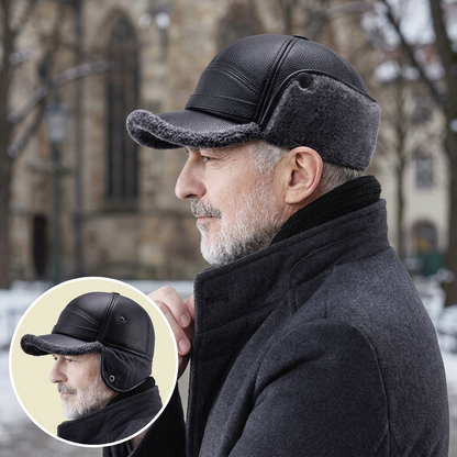 ❄️ Herren Wintermütze Lammfell Ohrenschützer