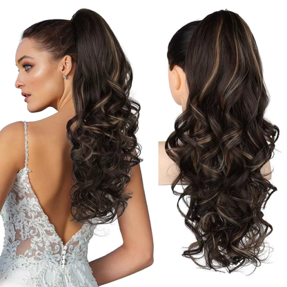 💜Clip-on-Haarverlängerung für welligen Pferdeschwanz