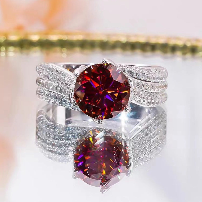 💍Hochwertiger Moissanitring💕Eleganter Vintage-Damenring