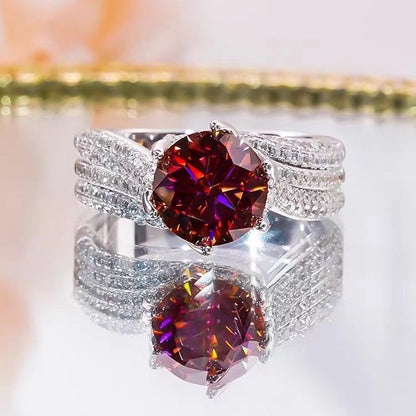 💍Hochwertiger Moissanitring💕Eleganter Vintage-Damenring