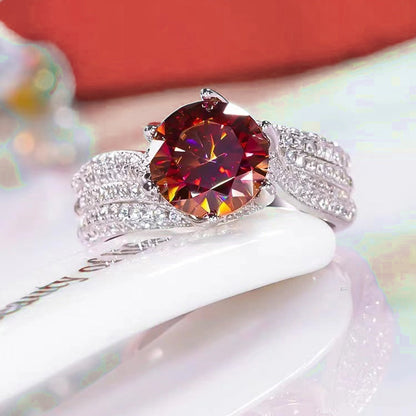 💍Hochwertiger Moissanitring💕Eleganter Vintage-Damenring