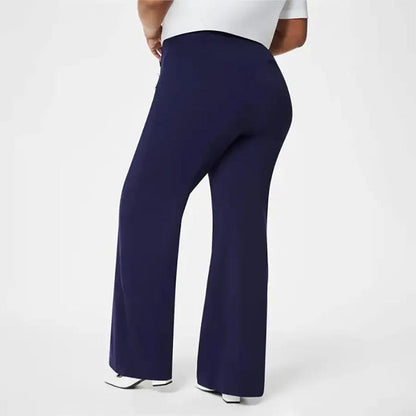 💖50 % Rabatt & kostenloser Versand💖 Damen-Plus-Size-Hochdehnbare Hochtaillen-Hosen mit weitem Bein