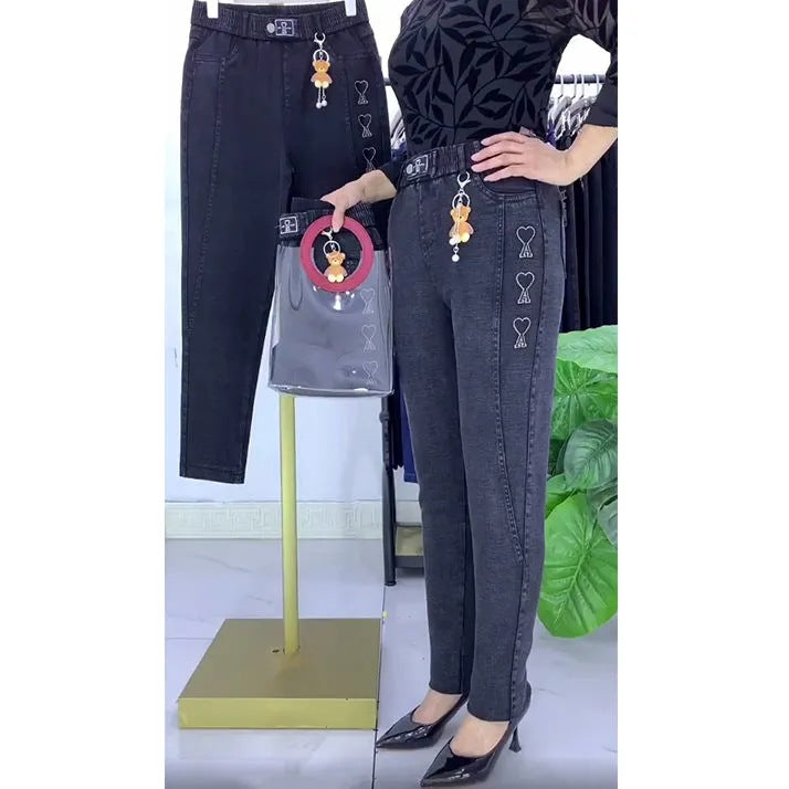🚶🍂Modische, hochdehnbare Harem-Jeans in Übergrößen für den Freizeitlook👖