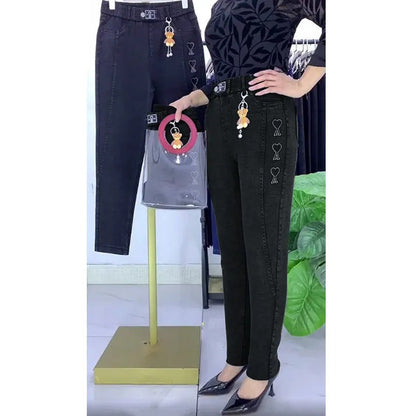 🚶🍂Modische, hochdehnbare Harem-Jeans in Übergrößen für den Freizeitlook👖