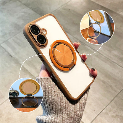 2024 verbesserte hochwertige🔥iPhone 16-13-Serie transparente magnetische Handyhülle mit drehbarem Ständer