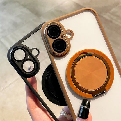 2024 verbesserte hochwertige🔥iPhone 16-13-Serie transparente magnetische Handyhülle mit drehbarem Ständer