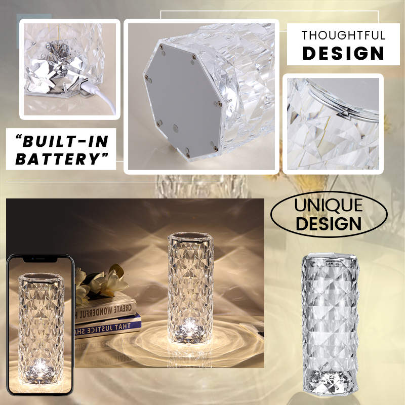 Touching Steuerung Rose Kristall Lampe