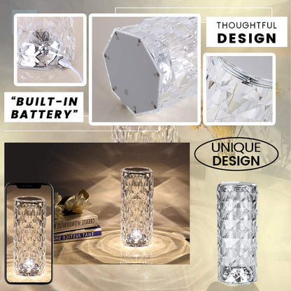 Touching Steuerung Rose Kristall Lampe