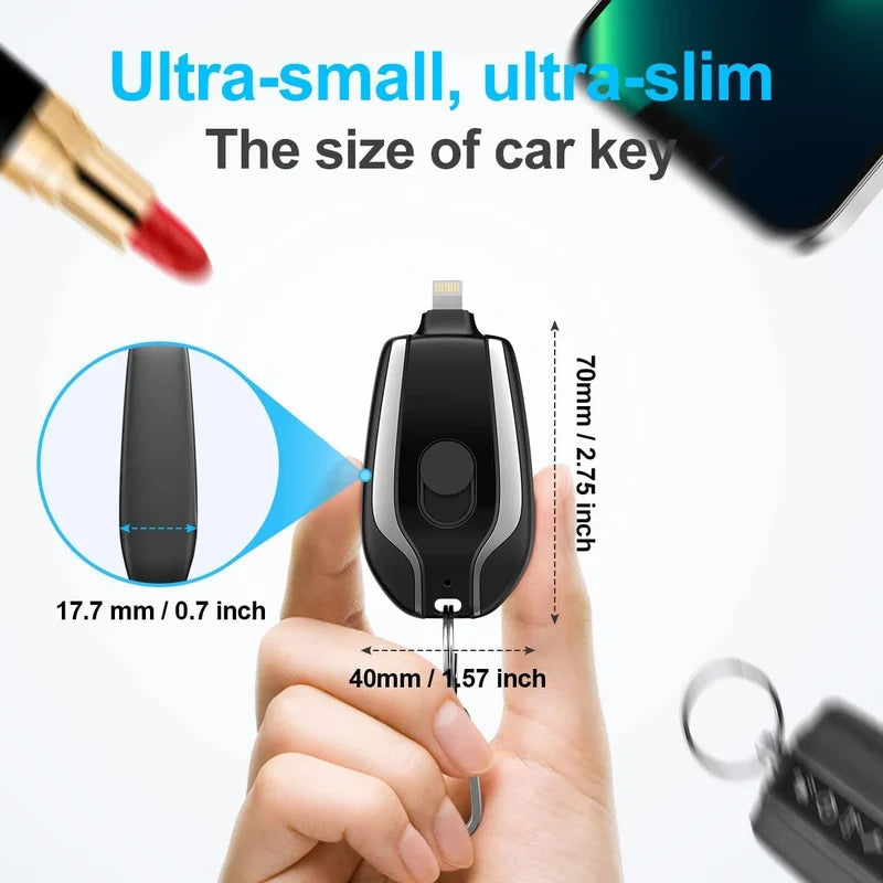Herbstschlussverkauf – 1500 mAh Mini-Notstrombox als Schlüsselanhänger