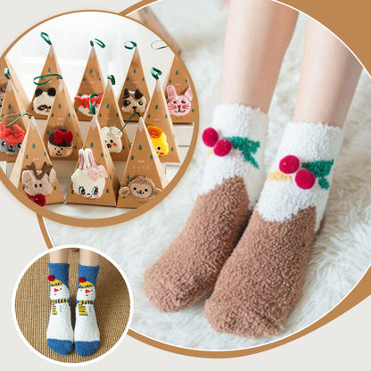 🎄🎅Weihnachten Cute Cartoon Wolle Socken (Mehrere Stile für Ihre Lieblings-Menschen🎁)