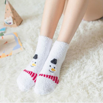 🎄🎅Weihnachten Cute Cartoon Wolle Socken (Mehrere Stile für Ihre Lieblings-Menschen🎁)