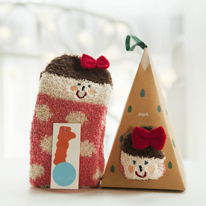 🎄🎅Weihnachten Cute Cartoon Wolle Socken (Mehrere Stile für Ihre Lieblings-Menschen🎁)