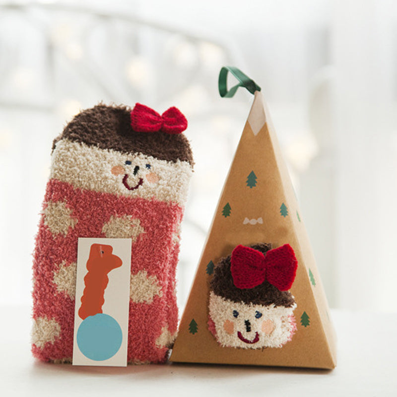 🎄🎅Weihnachten Cute Cartoon Wolle Socken (Mehrere Stile für Ihre Lieblings-Menschen🎁)