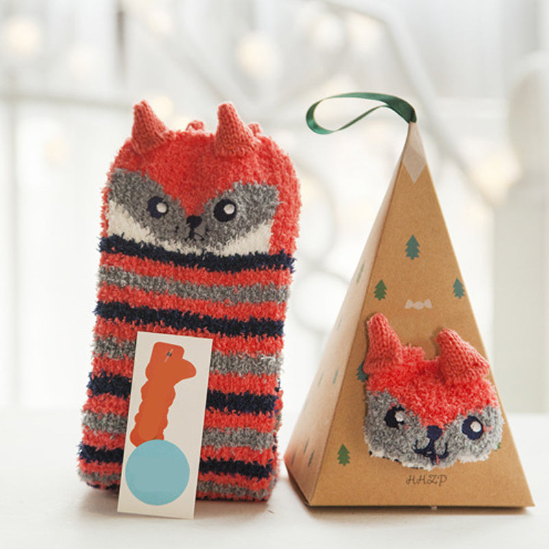 🎄🎅Weihnachten Cute Cartoon Wolle Socken (Mehrere Stile für Ihre Lieblings-Menschen🎁)