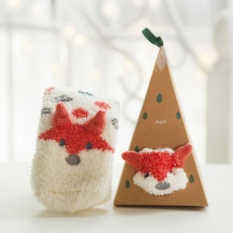 🎄🎅Weihnachten Cute Cartoon Wolle Socken (Mehrere Stile für Ihre Lieblings-Menschen🎁)