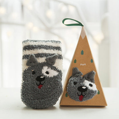 🎄🎅Weihnachten Cute Cartoon Wolle Socken (Mehrere Stile für Ihre Lieblings-Menschen🎁)