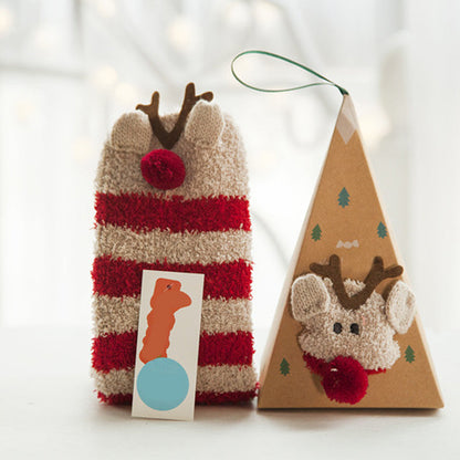 🎄🎅Weihnachten Cute Cartoon Wolle Socken (Mehrere Stile für Ihre Lieblings-Menschen🎁)