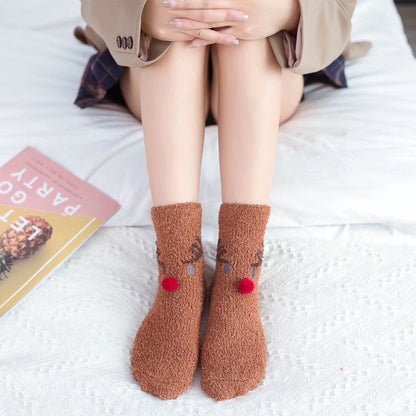 🎄🎅Weihnachten Cute Cartoon Wolle Socken (Mehrere Stile für Ihre Lieblings-Menschen🎁)