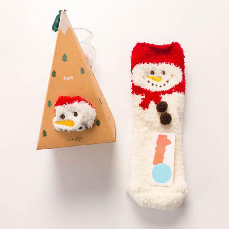 🎄🎅Weihnachten Cute Cartoon Wolle Socken (Mehrere Stile für Ihre Lieblings-Menschen🎁)