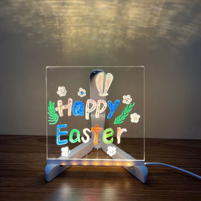 🎄Weihnachtsaktion  🎁Kreatives wiederbeschreibbares Acryl-LED-Nachrichtenschild