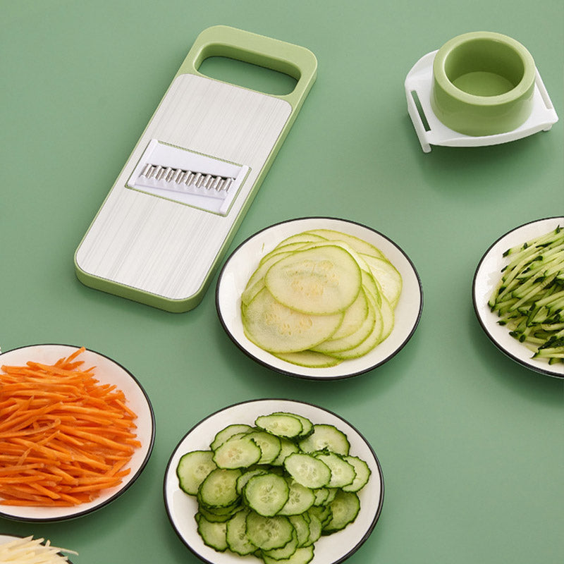 Multifunktionaler 7-in-1 Küchenzerkleinerer aus Edelstahl mit Handschutz