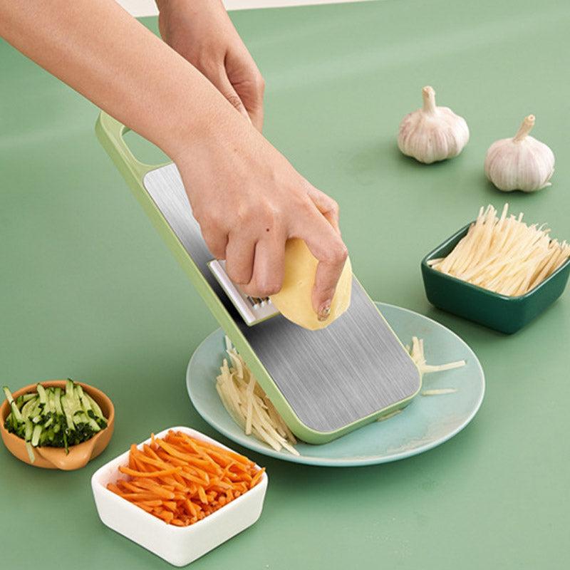 Multifunktionaler 7-in-1 Küchenzerkleinerer aus Edelstahl mit Handschutz