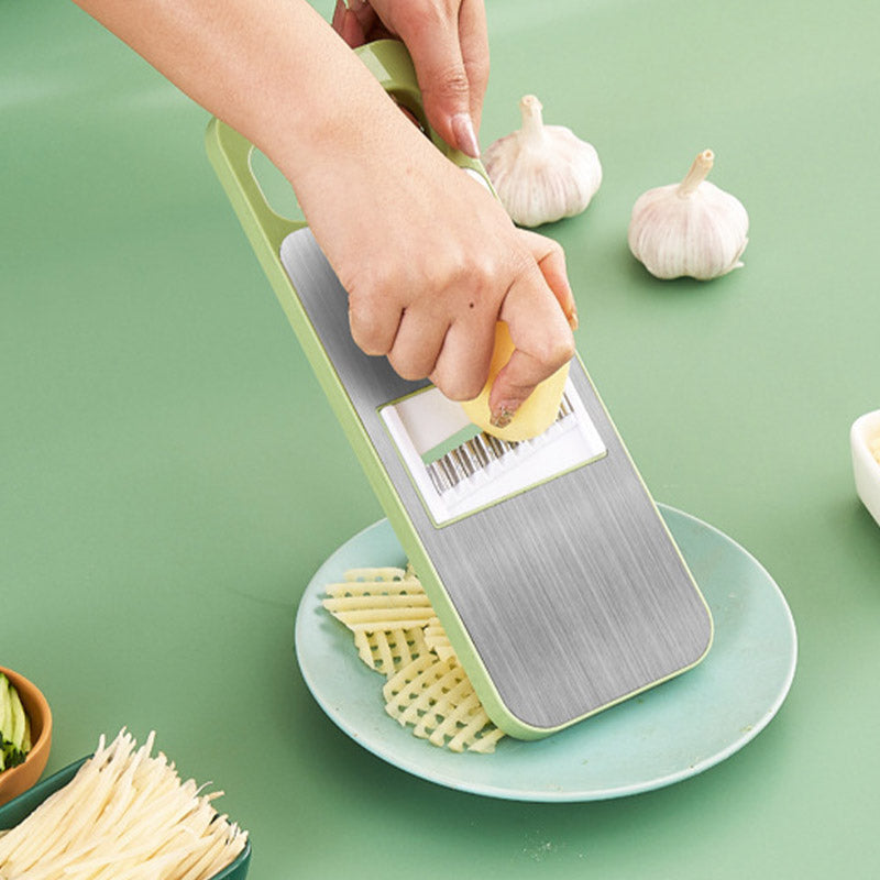 Multifunktionaler 7-in-1 Küchenzerkleinerer aus Edelstahl mit Handschutz