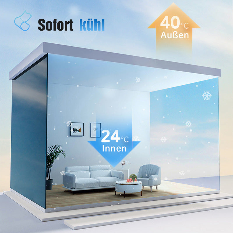 🔥 2025 Neues Upgrade 🔥 Einseitige Wärmedämm-Sichtschutzfolie aus Glas