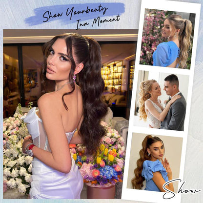 💜Clip-on-Haarverlängerung für welligen Pferdeschwanz