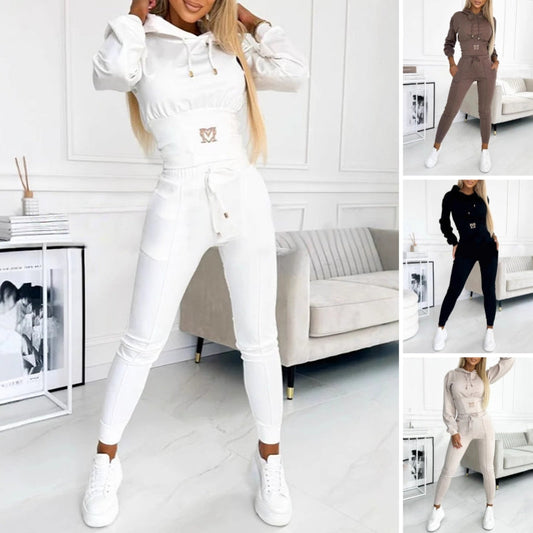 Zweiteiliger Damen-Trainingsanzug mit Kapuze